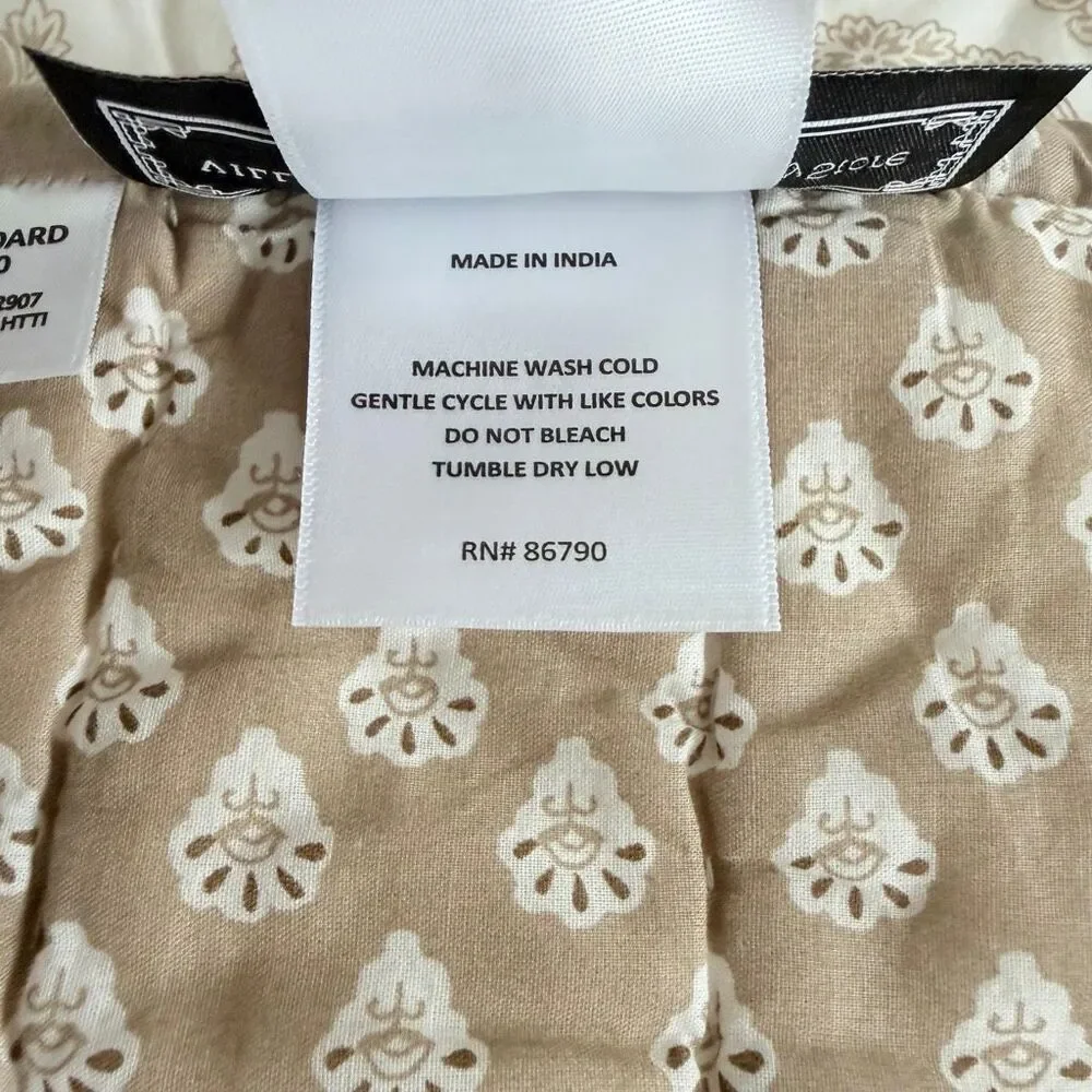 The Company Store VILLA D’ASCOLI Jiya Reversible Quilt - Taupe, Full/Queen New
